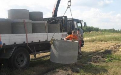 Перевозка бетонных колец и колодцев манипулятором - Русский, цены, предложения специалистов