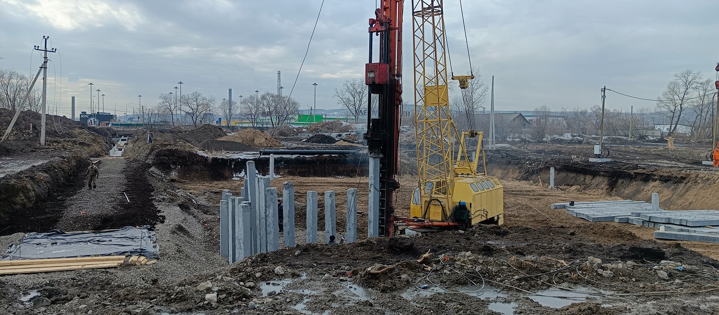 Аренда сваебоя для забивки бетонных свай в Лесозаводске